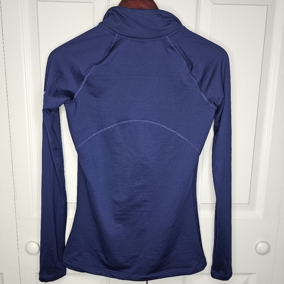Nike Pro Women's Hyperwarm Half Zip Pullover Navy Size M - Picture 2 of 9